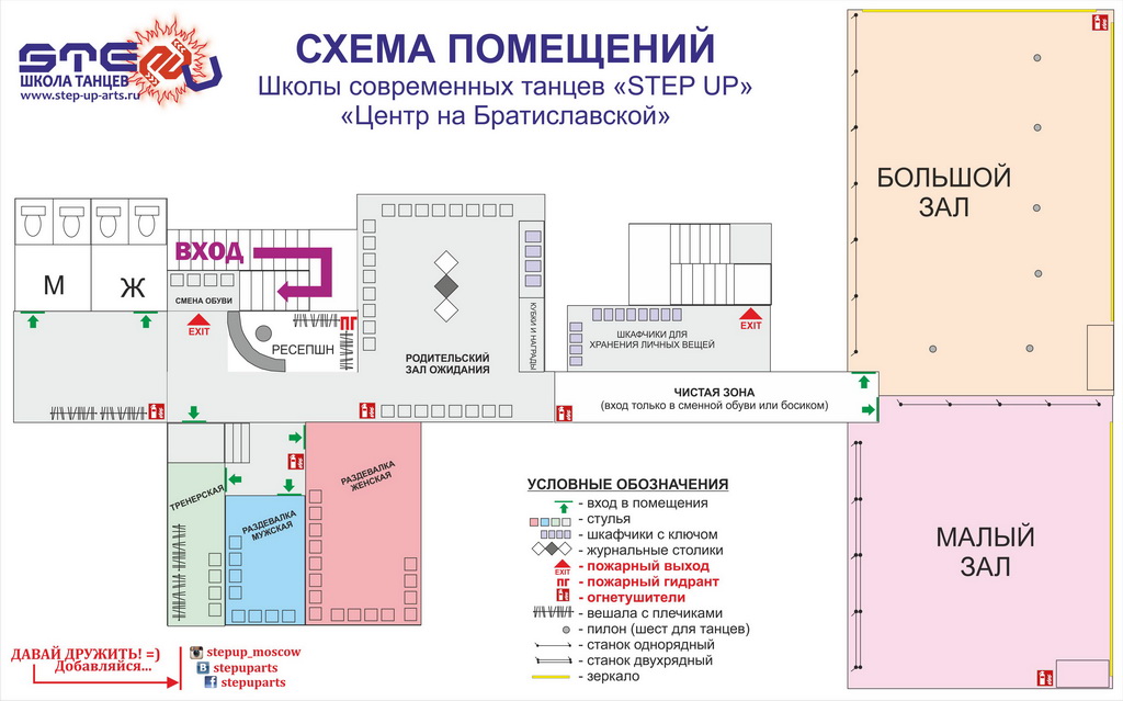 План хореографического зала